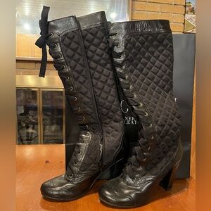 Super Cute Tall Boots- Exchange by Charles David black size 7- barely worn!